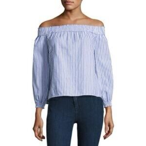 NWT Rag & Bone Drew Off-the-Shoulder Striped Top (109)